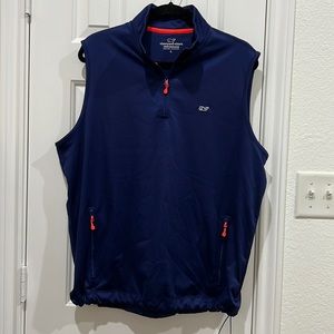 EUC Vineyard Vines Mens 1/4 Zip Performance Vest Size L in Navy